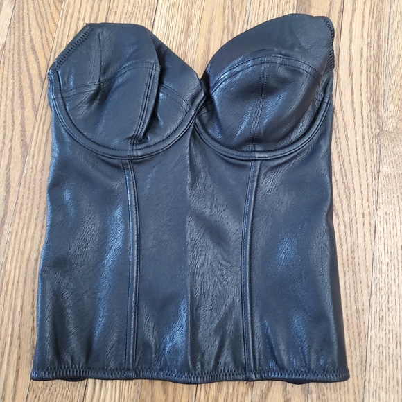 Asos PU Faux Leather Underwire Corset - Picture 2 of 4